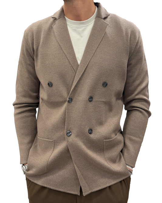 Blazer in maglia lana merinos extra fine