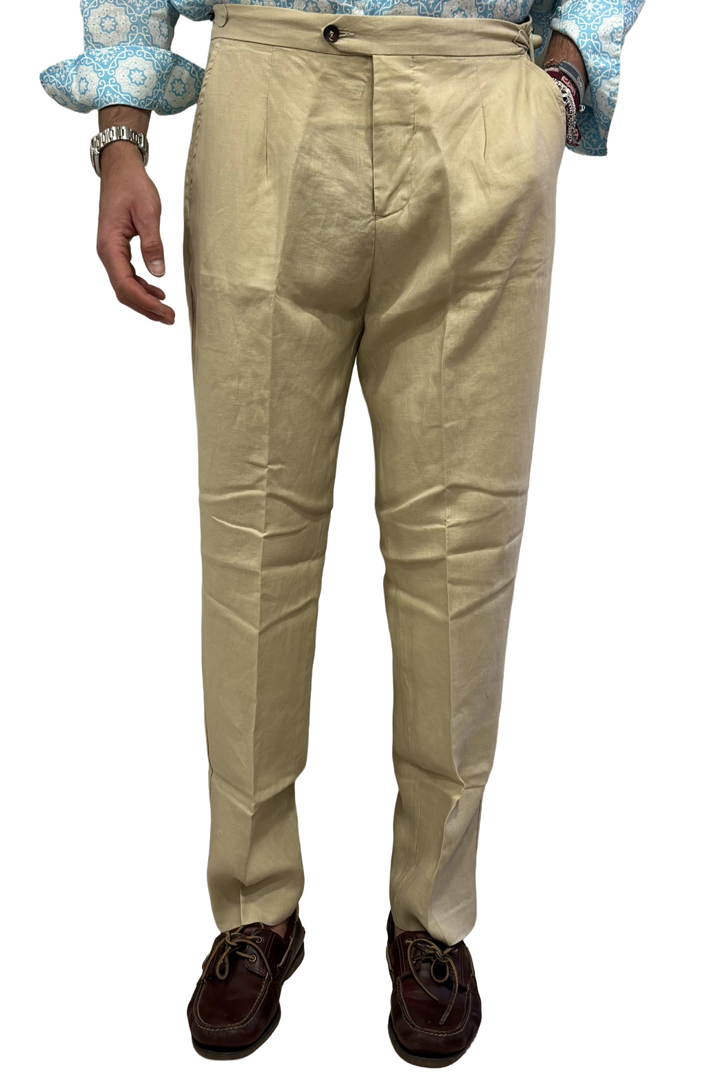 Pantalone Squad lino e cotone modello Manfredi