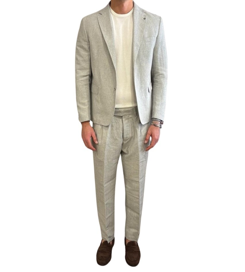 Paul Miranda herringbone suit