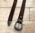 Brown leather belt