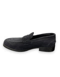 Blue suede loafer