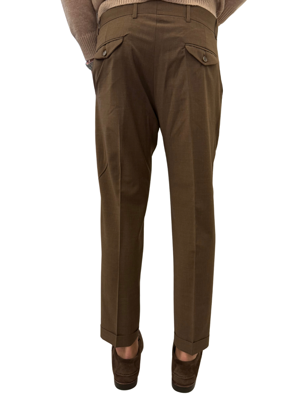Pantalone sartoriale doppia pence misto lana PM