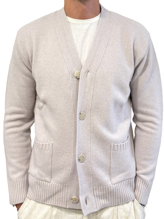 Cardigan lana cotone