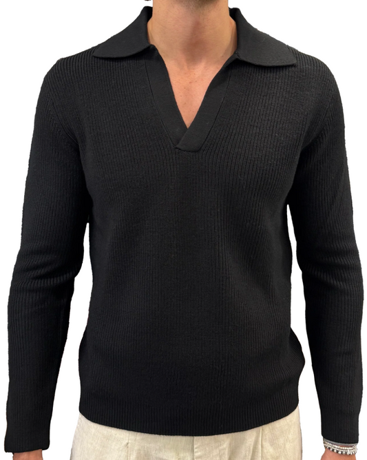 Polo pura lana collo derby