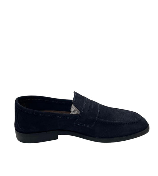 Mocassino scamosciato Blu
