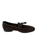 Brown suede loafer