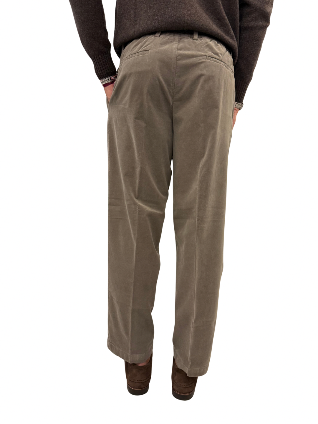 pantalone sartoriale in velluto con pence PM
