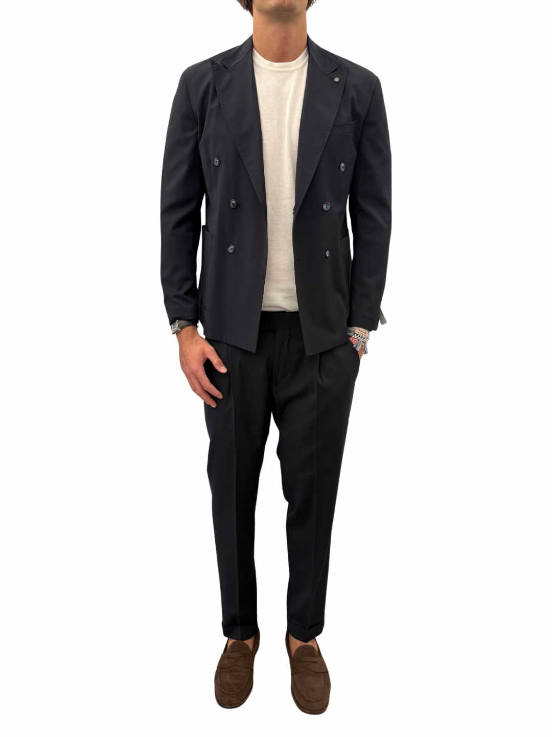 Giacca sartoriale doppiopetto misto lana PM