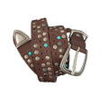 Studded belt with turquoises