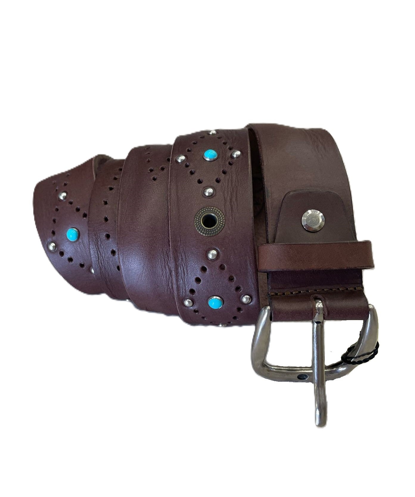 Studded belt with turquoises