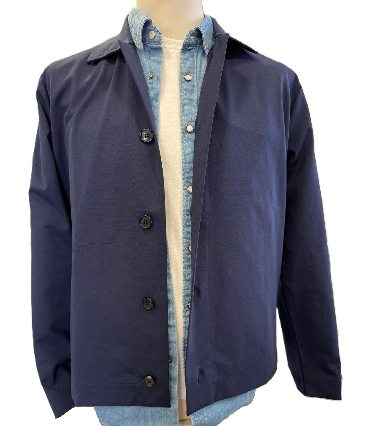 Giacca camicia in tessuto tecnico