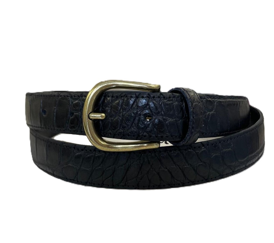 Black leather belt