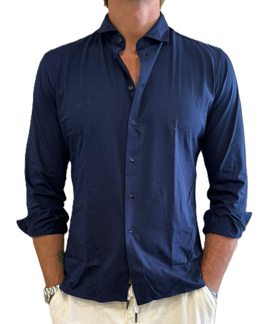 Polo camicia in jersey extra fine