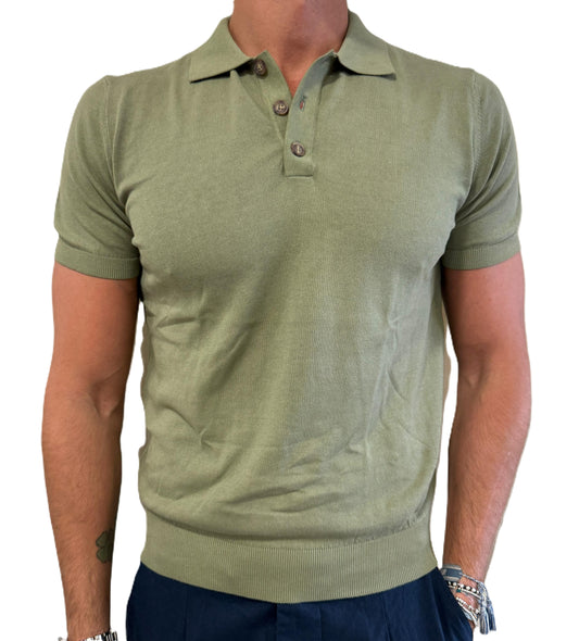 Polo in maglia in crepe di cotone