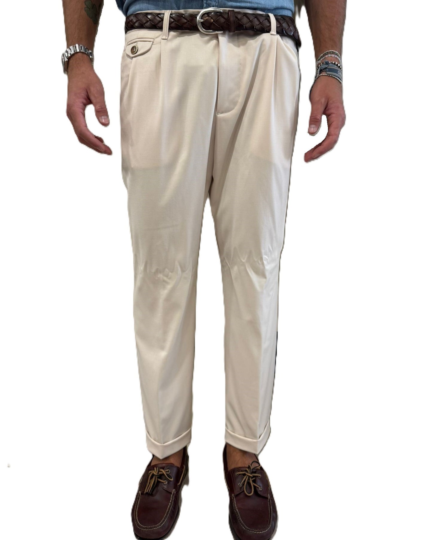 Pantalone Squad in viscosa doppia pence