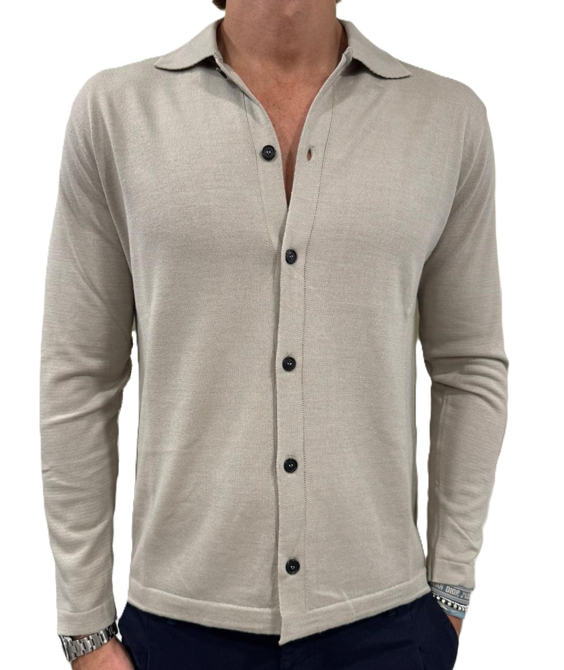 Polo camicia in lana