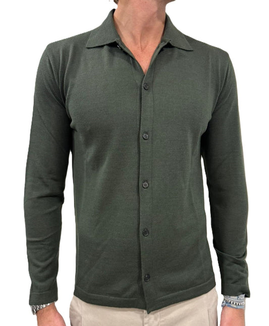 Polo camicia in lana