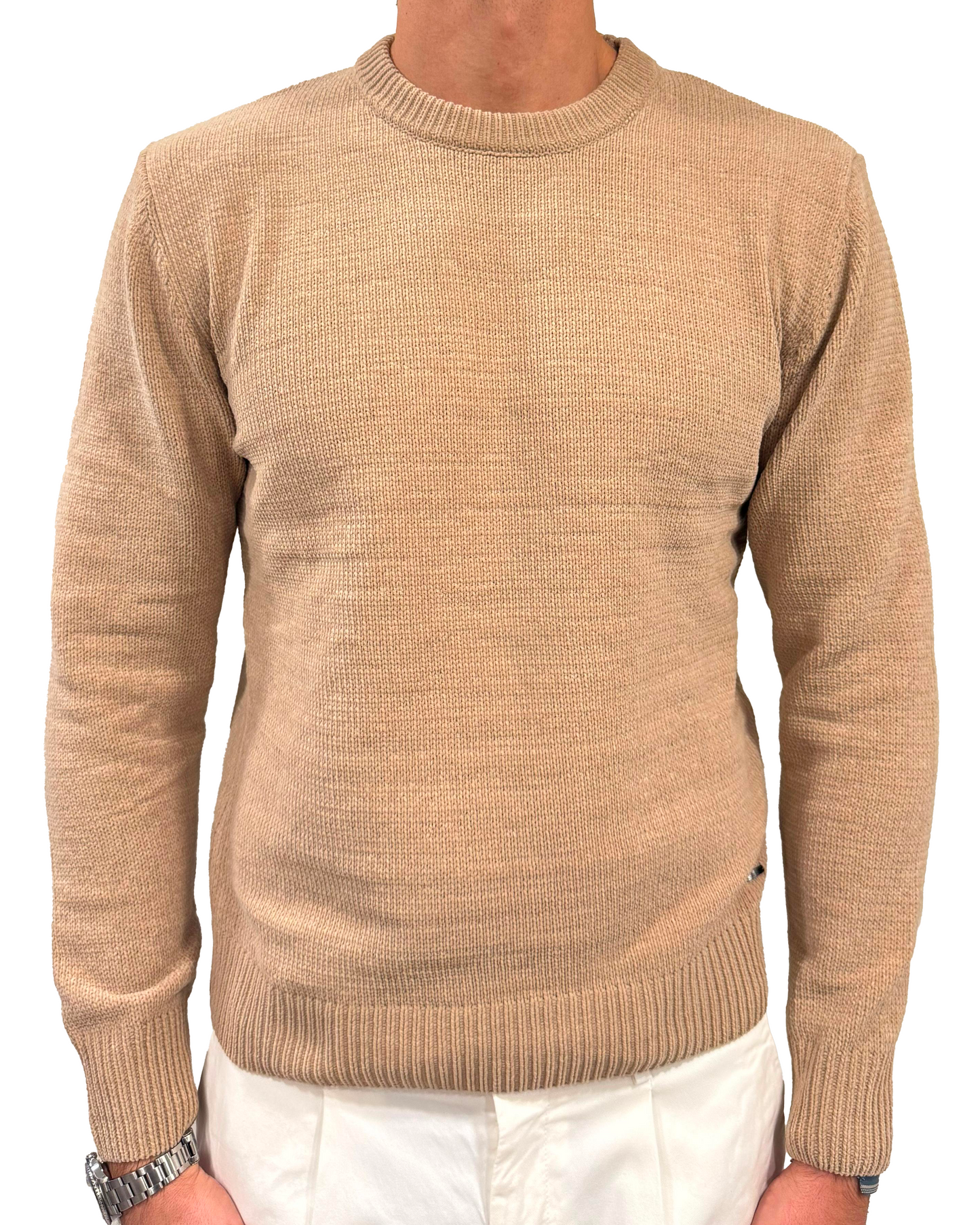 Maglia girocollo in ciniglia