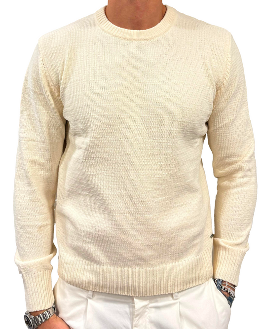 Maglia girocollo in ciniglia