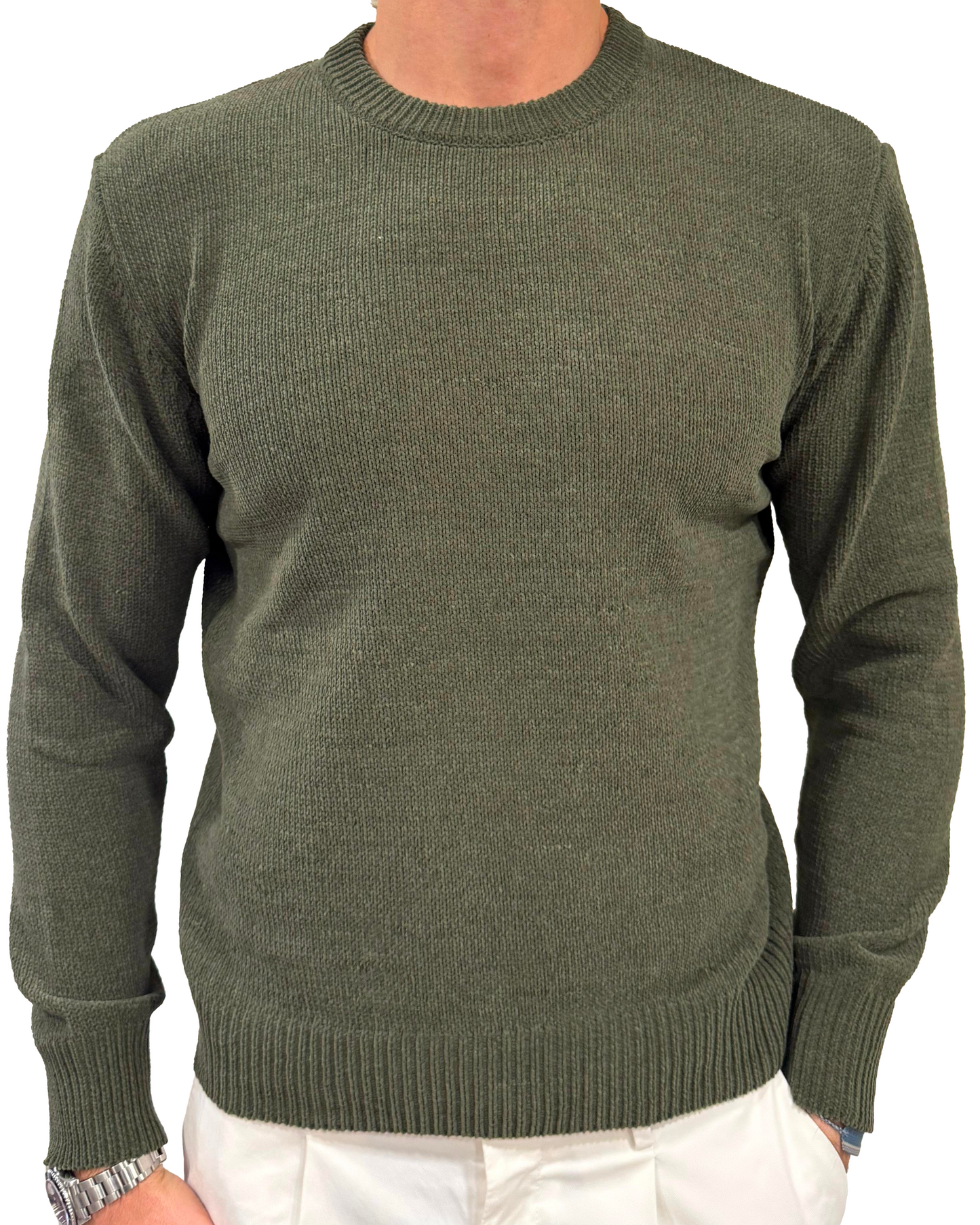 Maglia girocollo in ciniglia