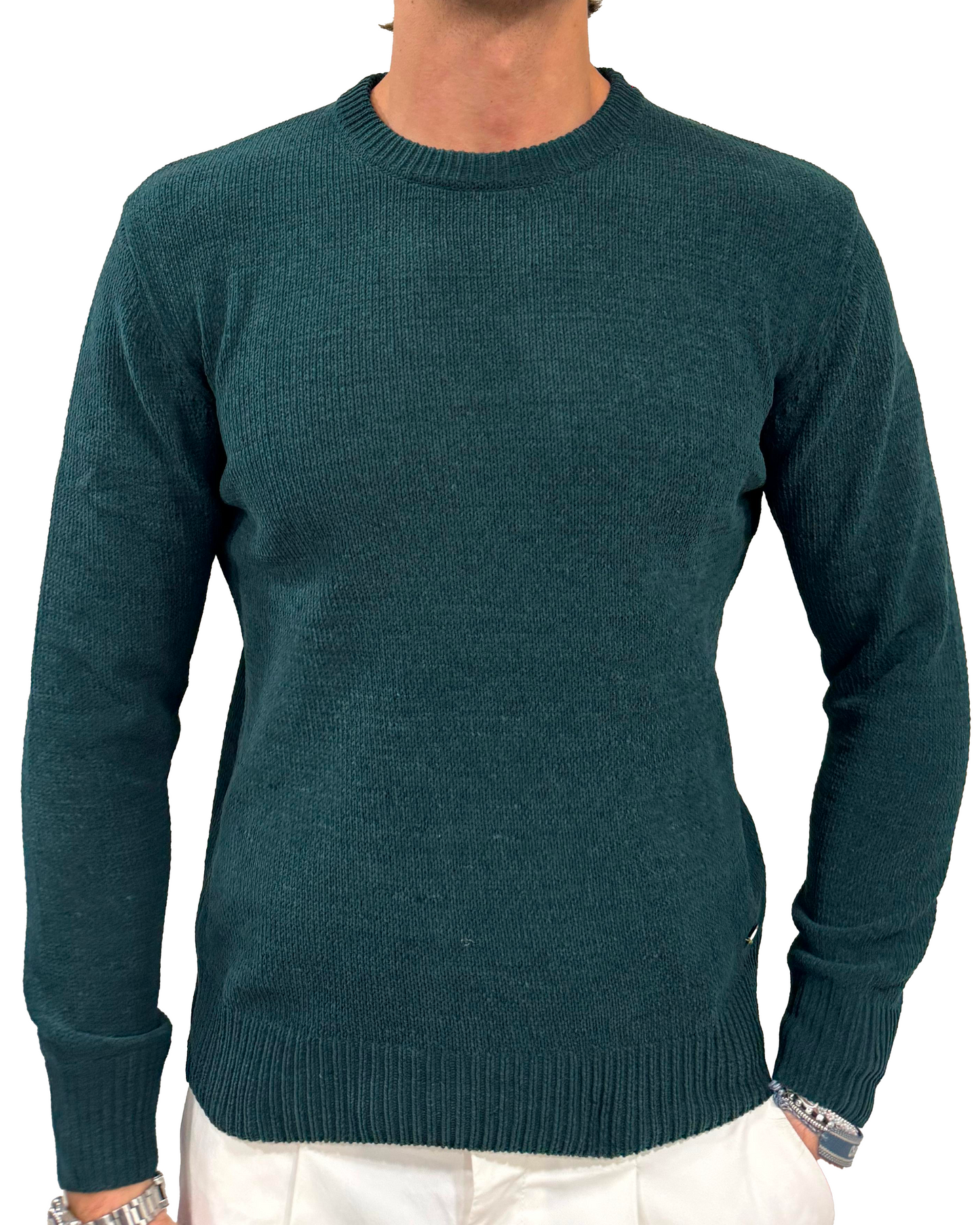 Maglia girocollo in ciniglia