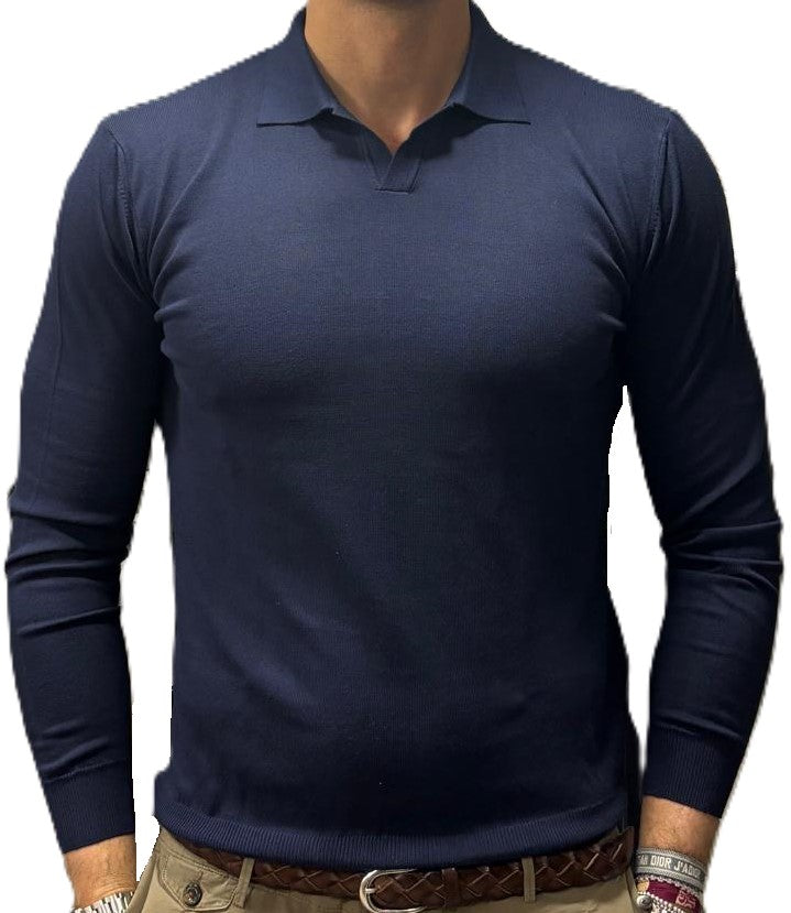 Knitted polo shirt