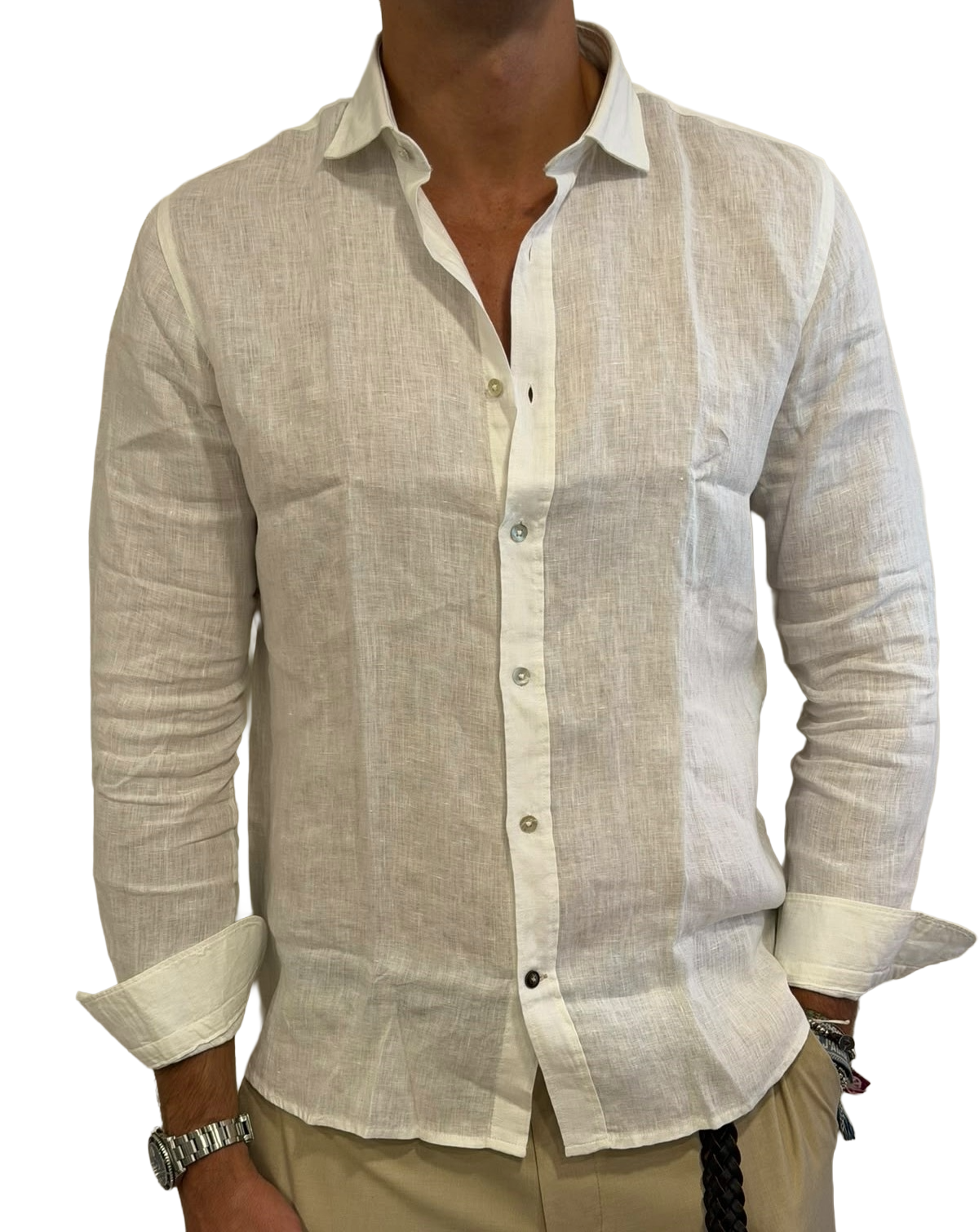Camicia puro lino Alley Docks