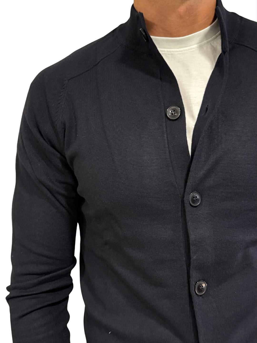 Cardigan in Maglia Misto Lana