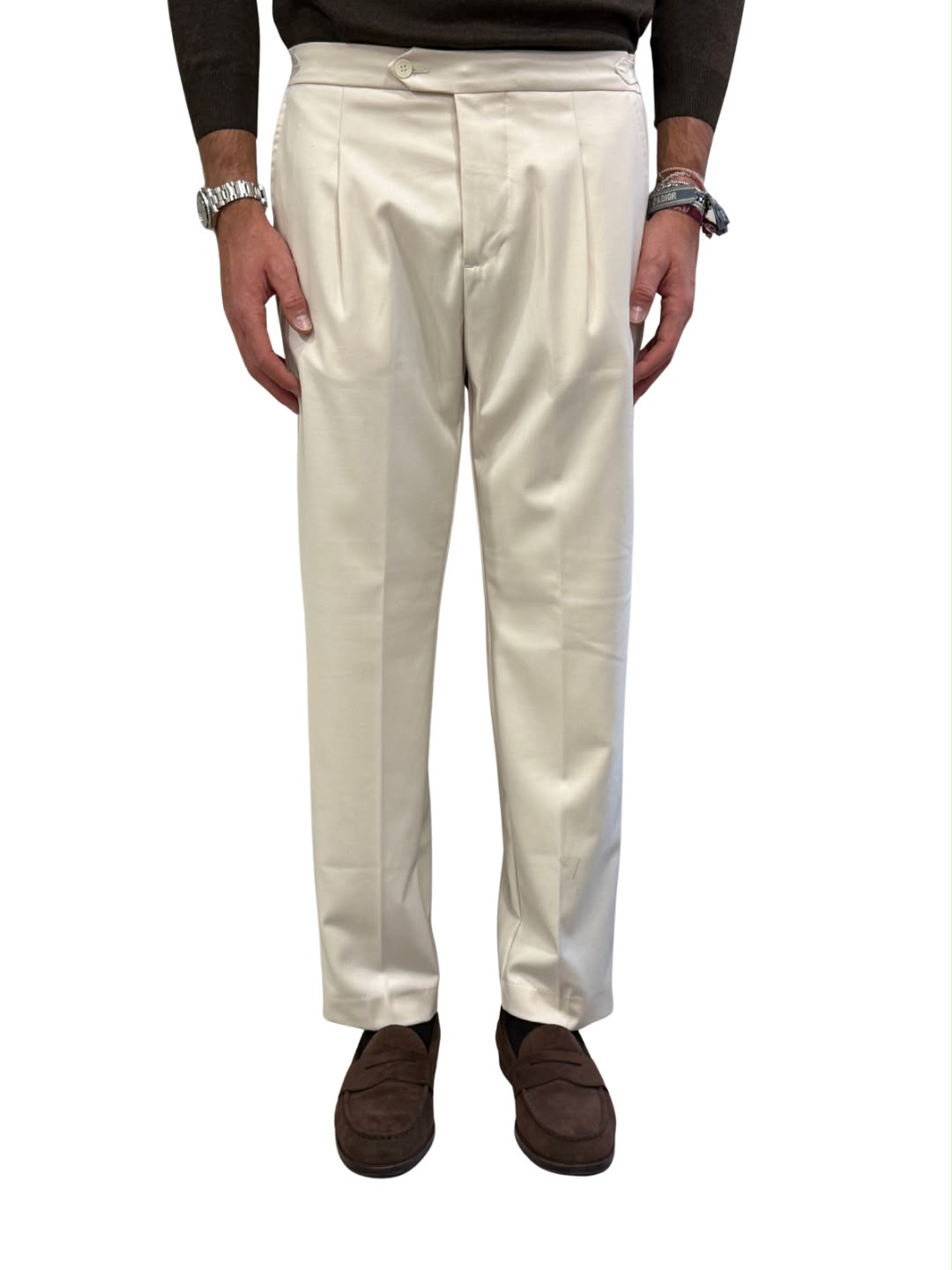 Pantalone squad sartoriale modello “manfredi” con Regolatori Laterali