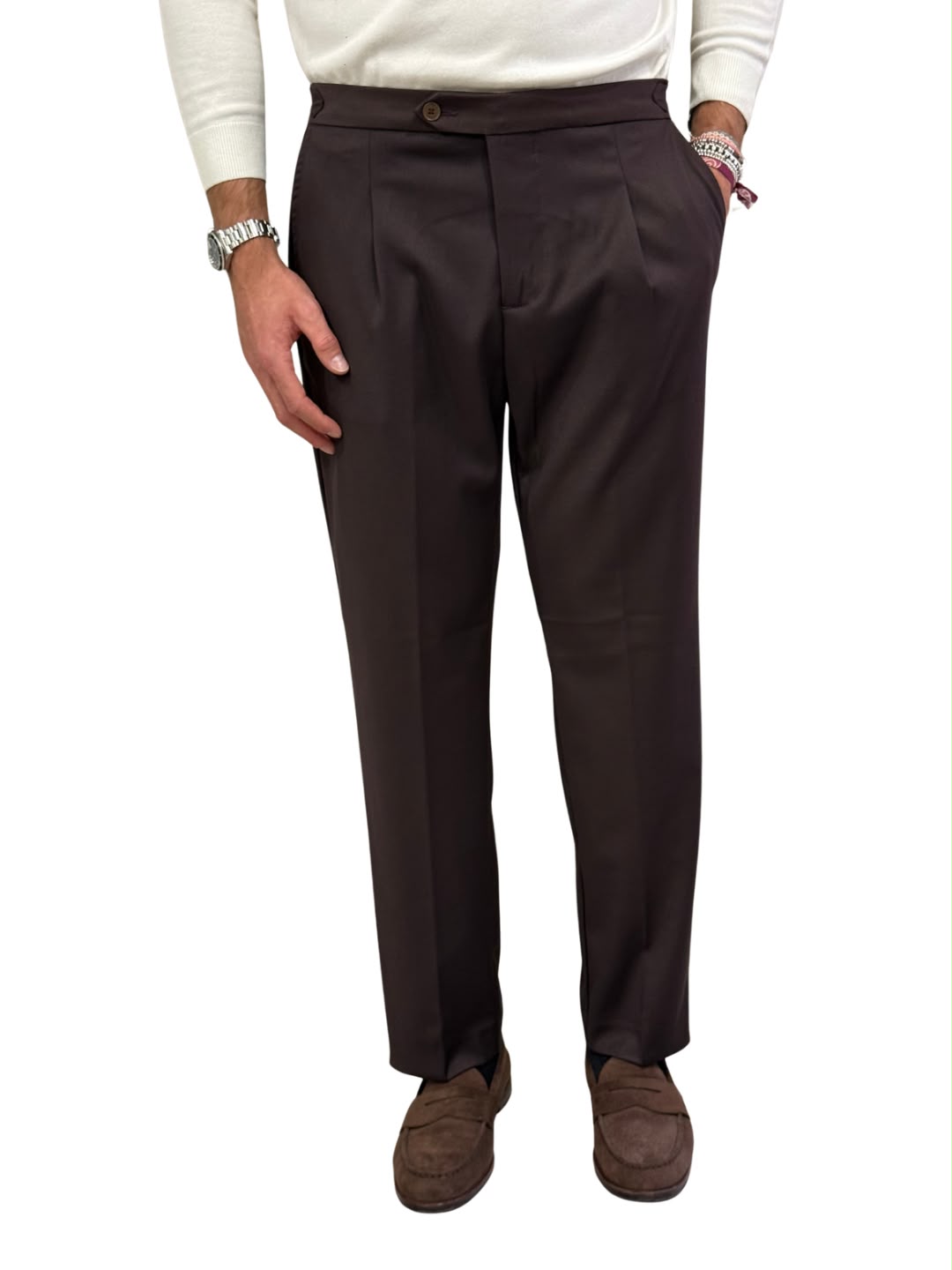 Pantalone squad sartoriale modello “manfredi” con Regolatori Laterali