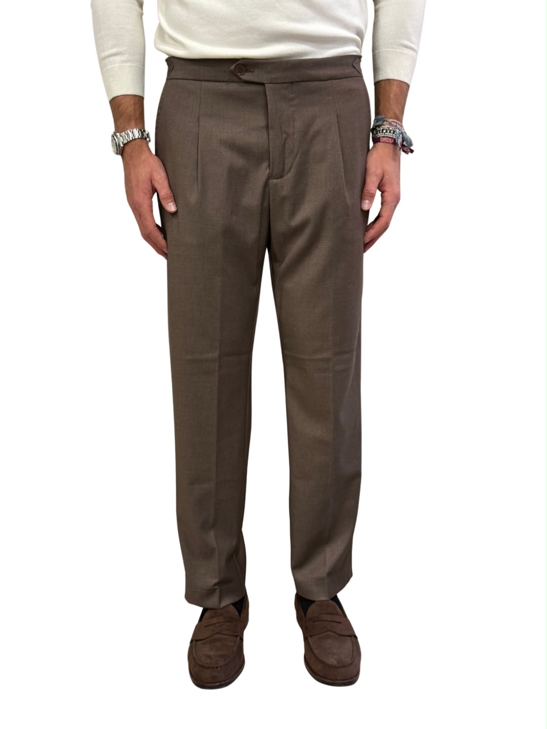 Pantalone squad sartoriale modello “manfredi” con Regolatori Laterali