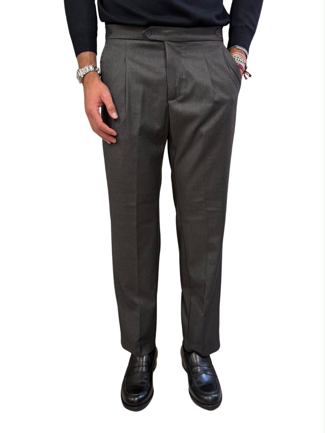 Pantalone squad sartoriale modello “manfredi” con Regolatori Laterali