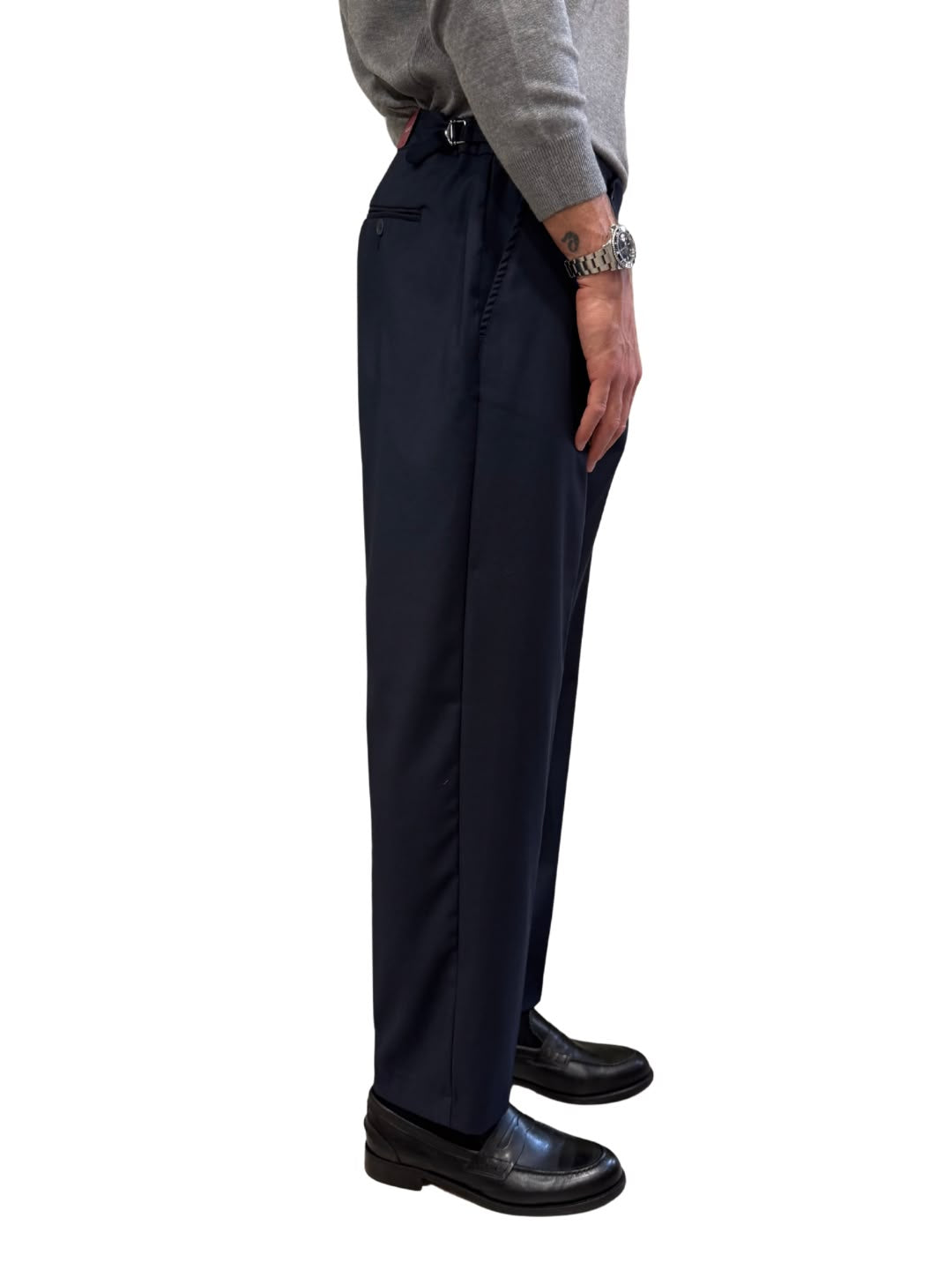 Pantalone squad sartoriale modello “manfredi” con Regolatori Laterali