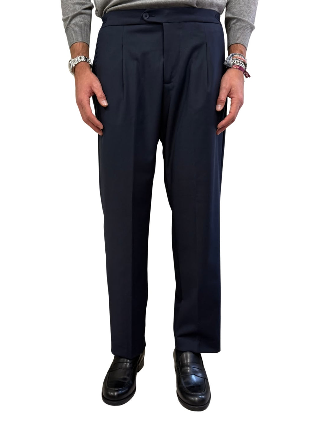 Pantalone squad sartoriale modello “manfredi” con Regolatori Laterali