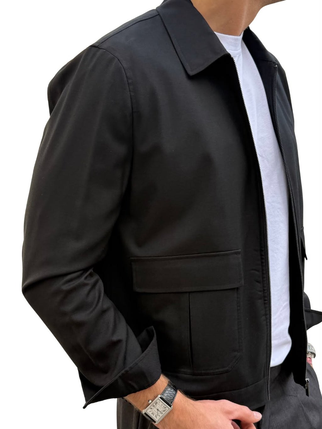 Bomber con collo camicia Hamaki-ho