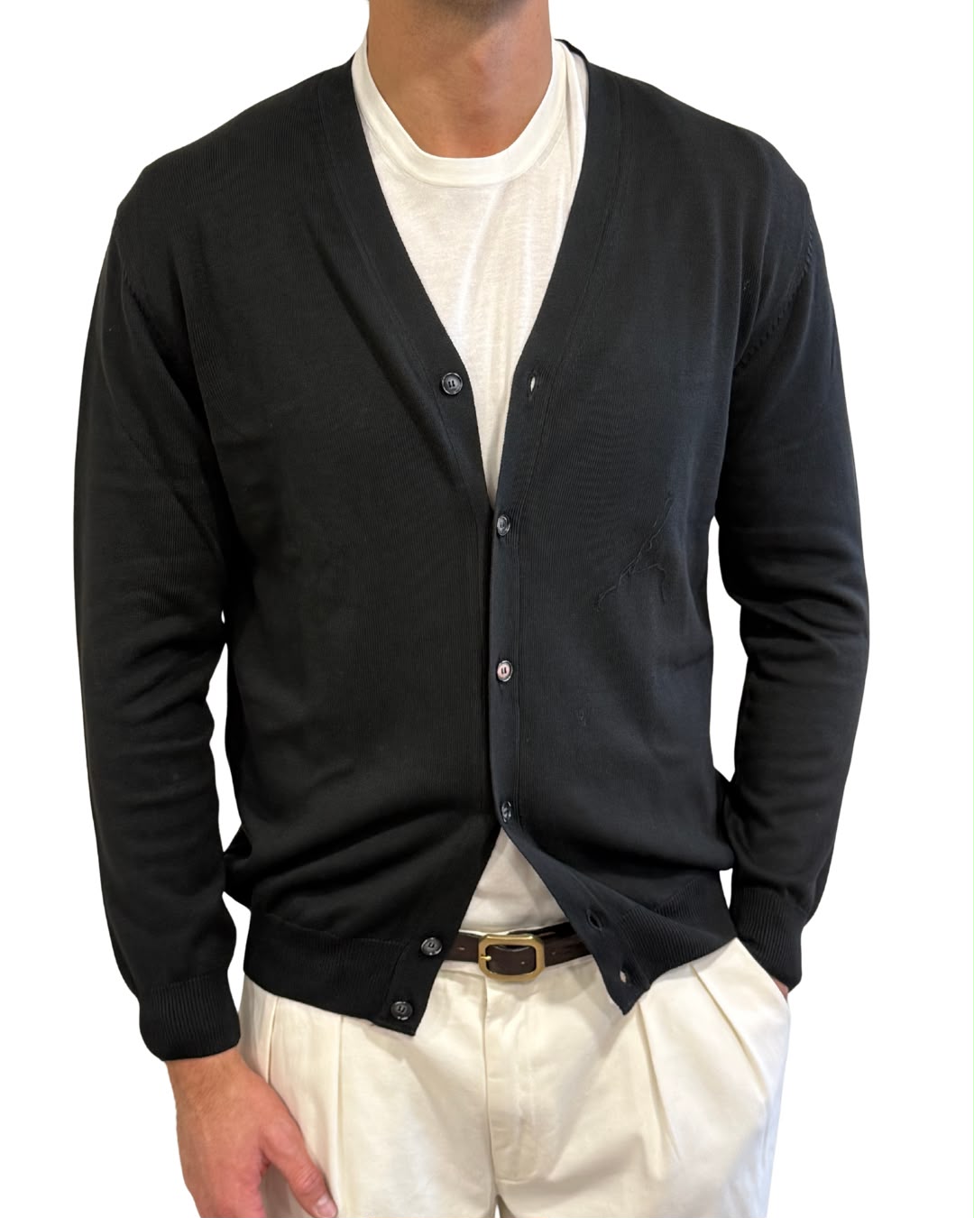 Cardigan cotone e cashmere