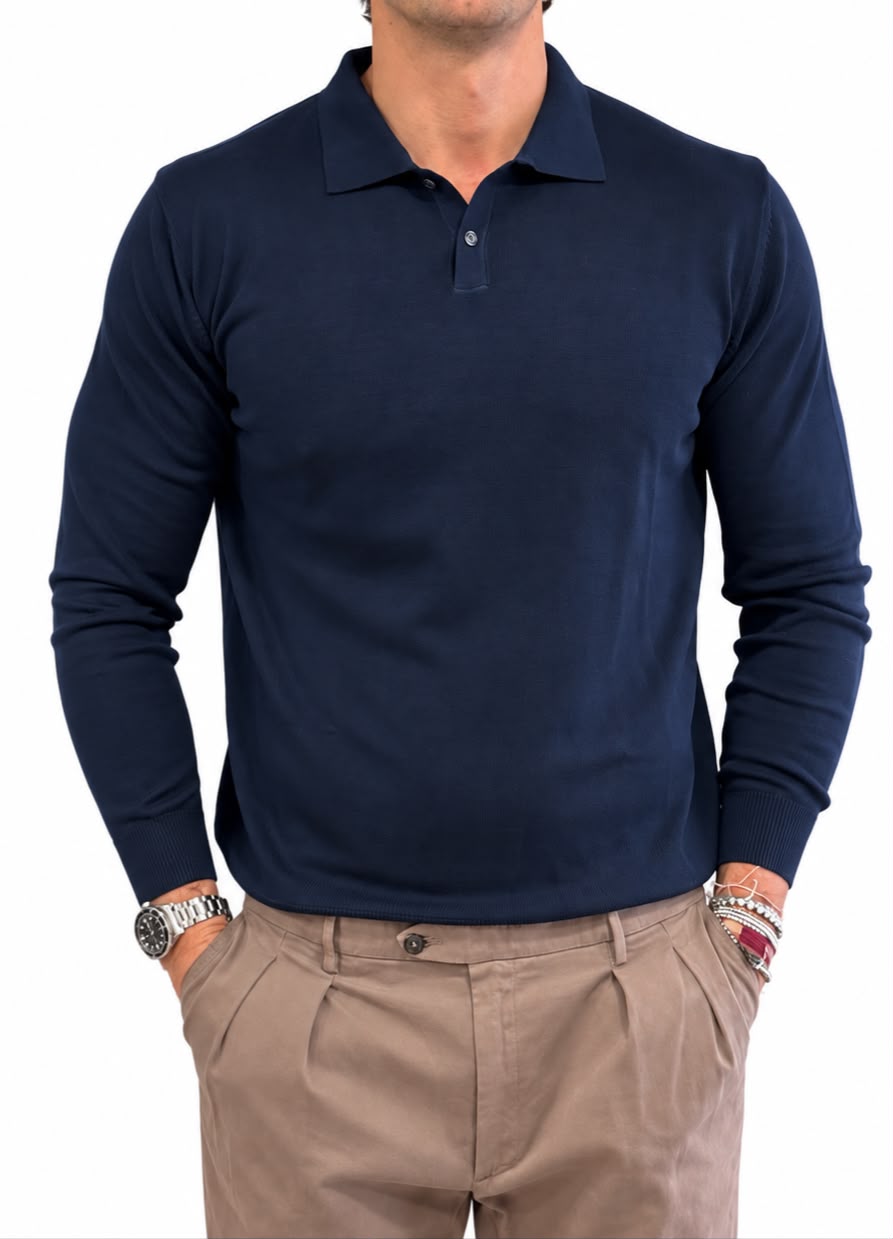 Polo in maglia in Cotone e Cashmere