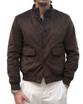 Bomber in Eco Suede con Bottoni