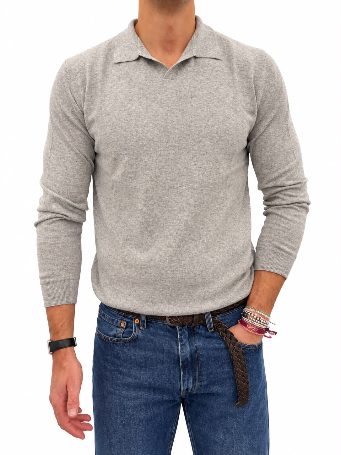 Polo derby misto Cashmere e Lana