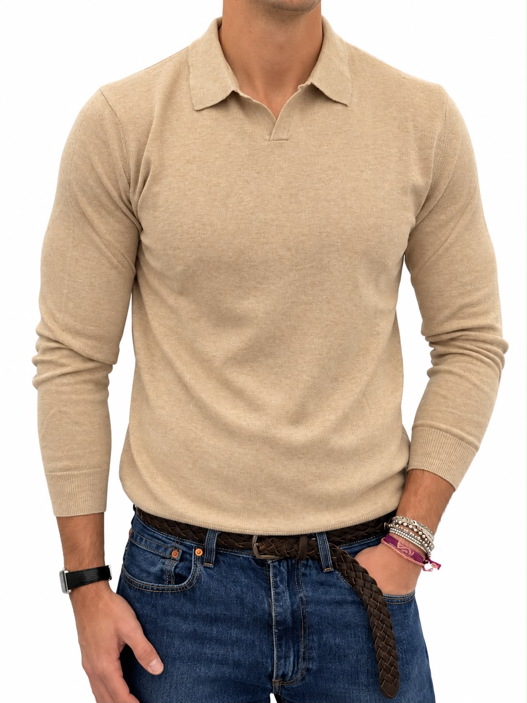 Polo derby misto Cashmere e Lana