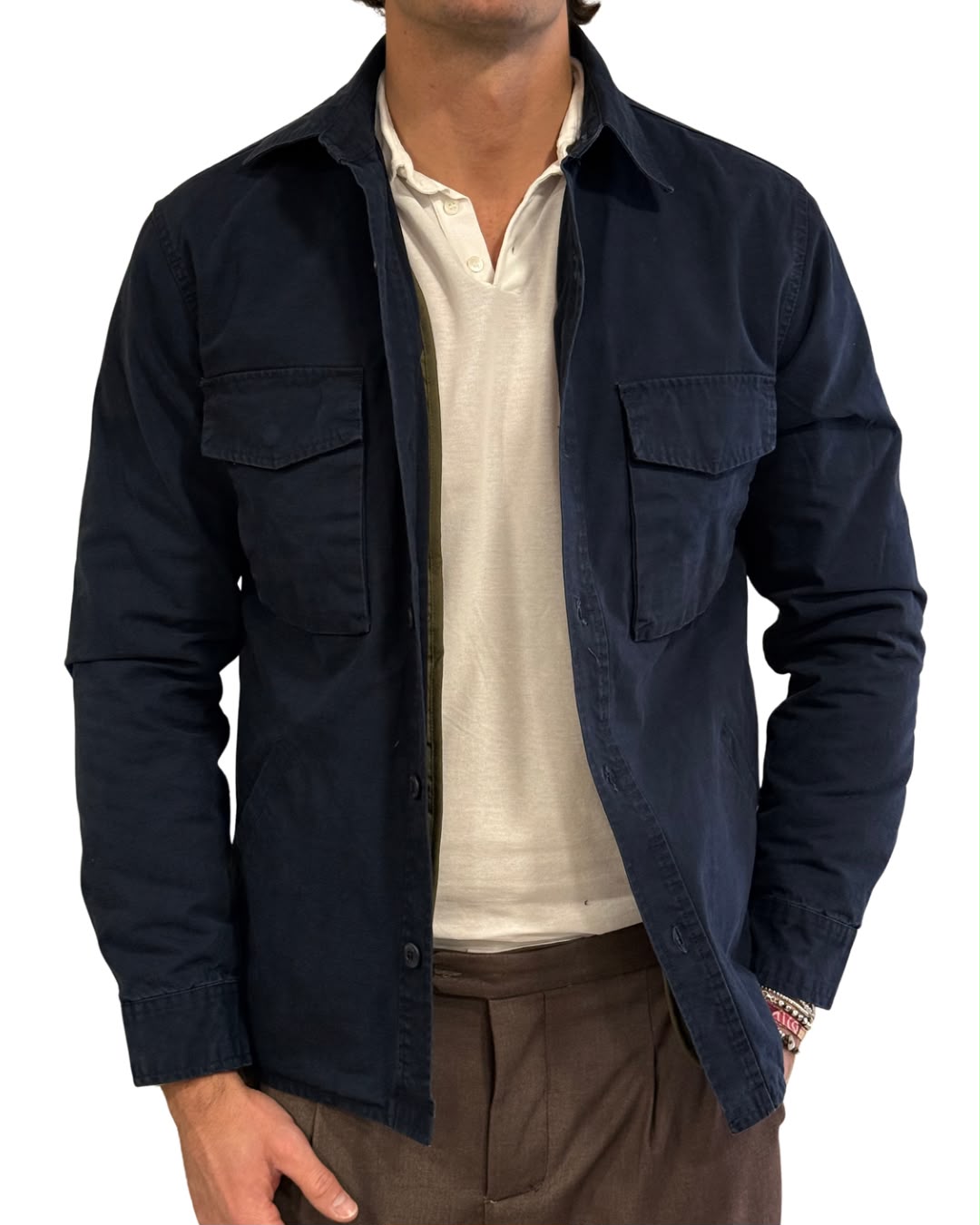 Giacca Camicia con Imbottitura Rimovibile