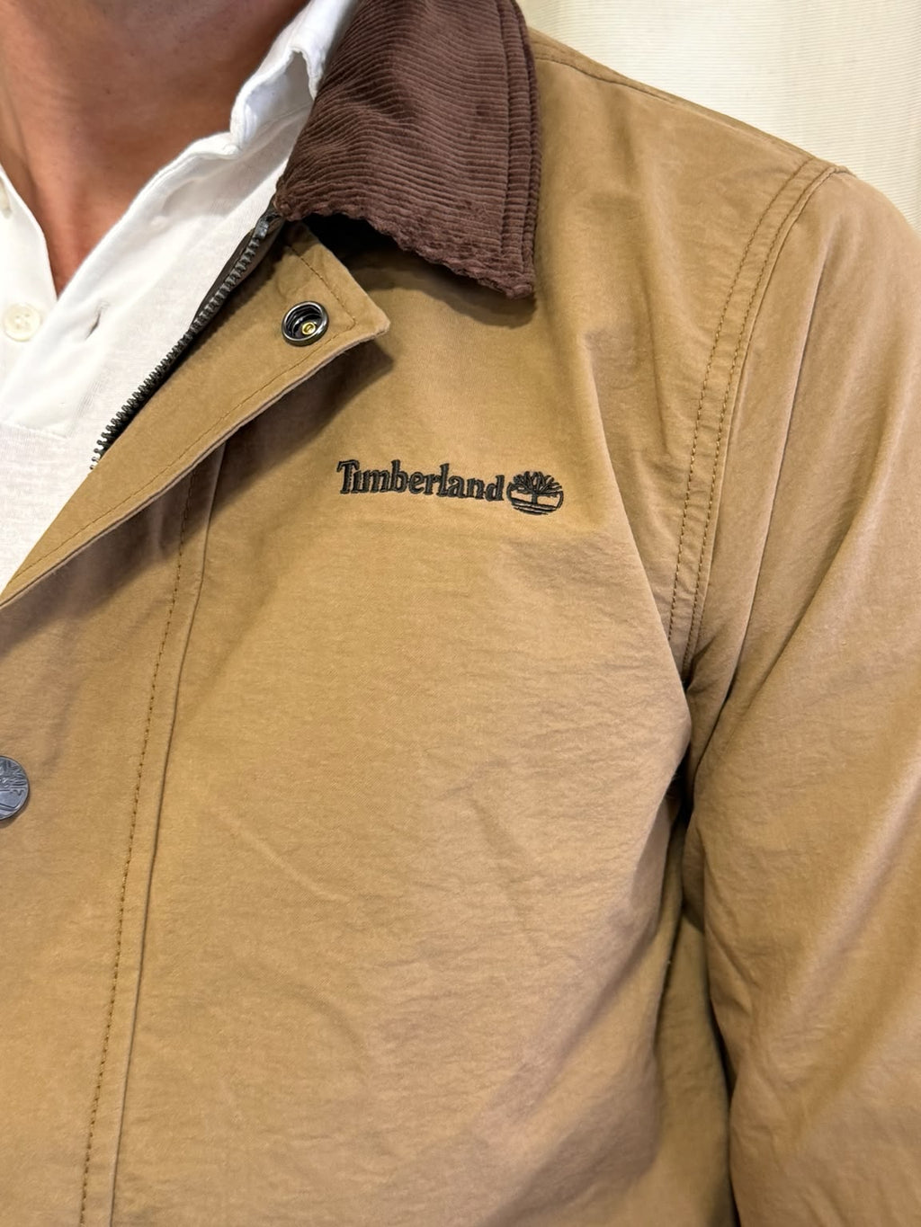 Giubbotto Timberland con Colletto in Velluto a Coste