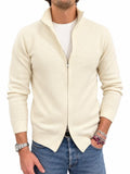 Maglia Full Zip in Misto Lana