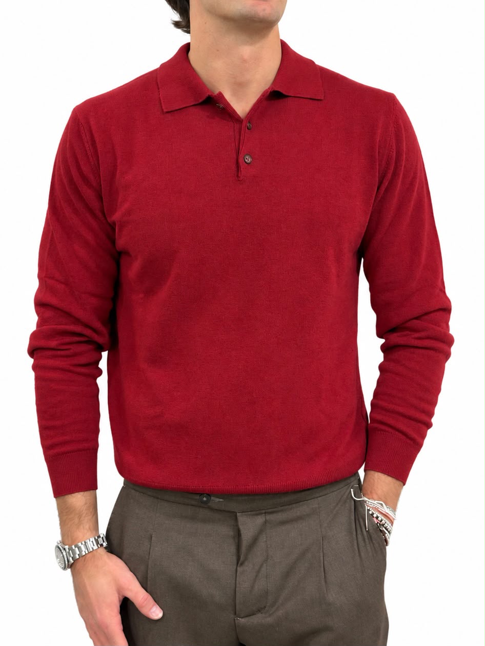 Polo tre bottoni in Lana e Cashmere