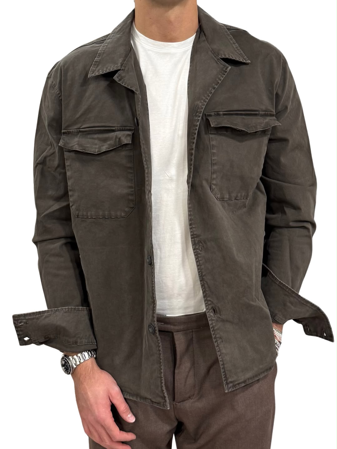 Giacca Camicia in Puro Cotone