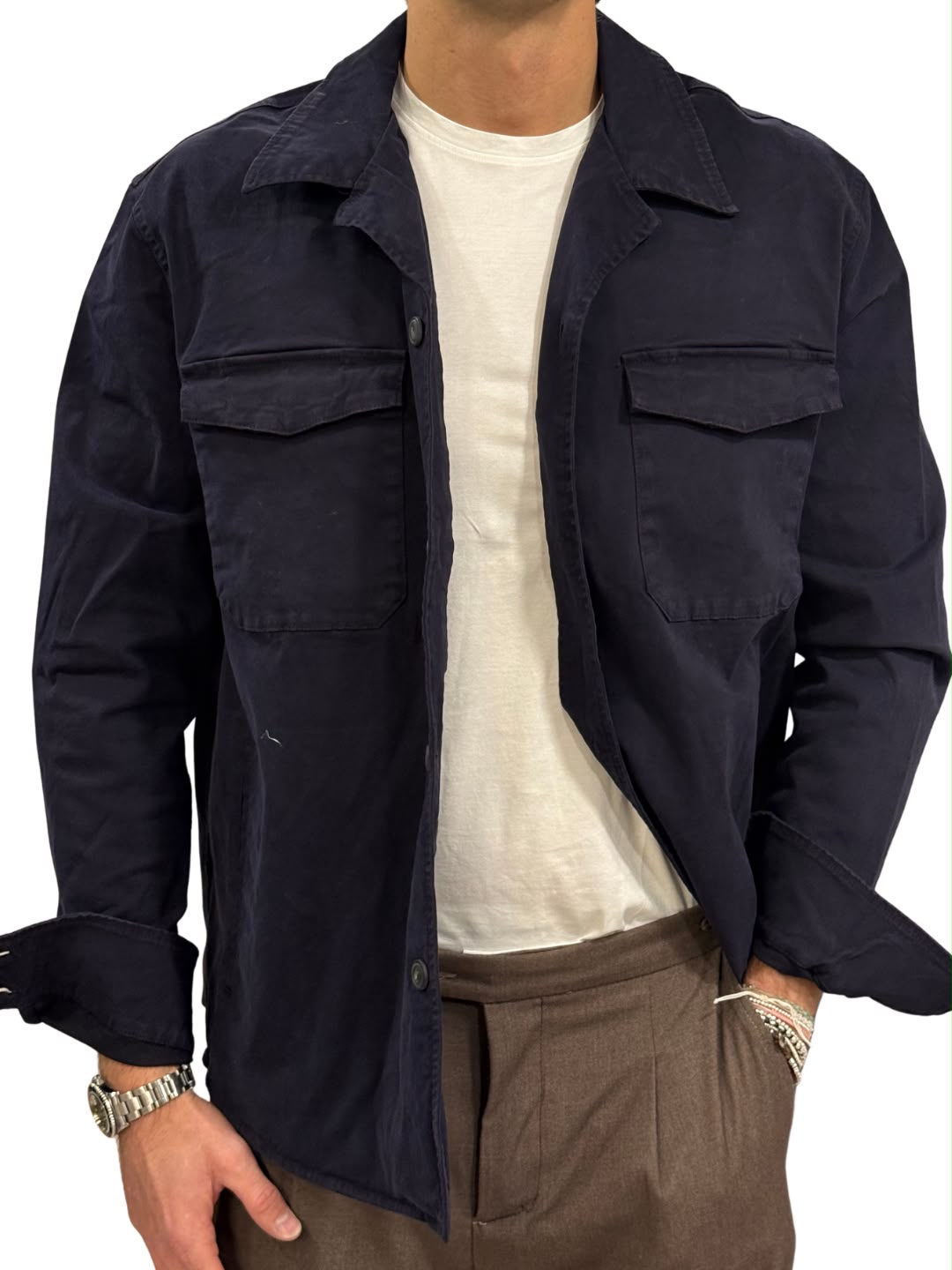 Giacca Camicia in Puro Cotone