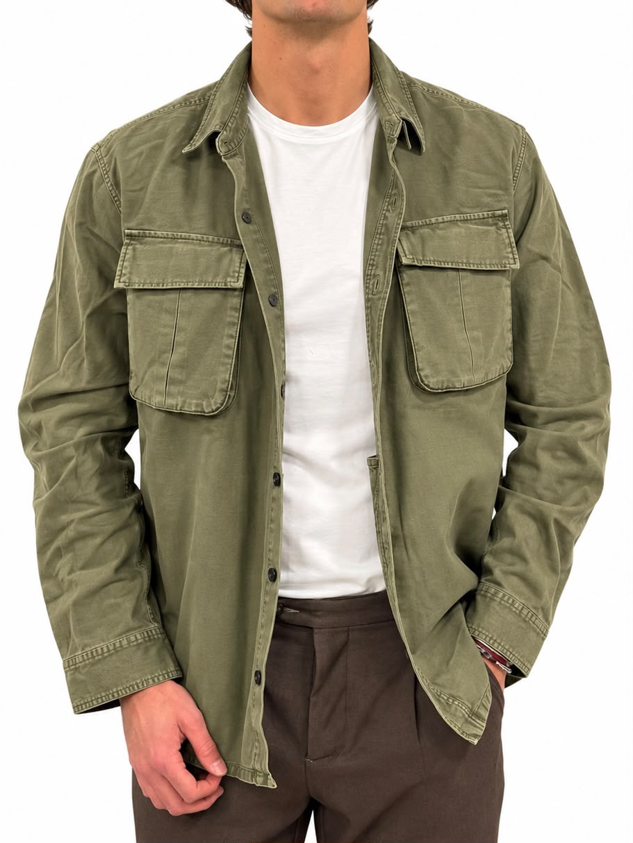 Giacca Camicia in Puro Cotone