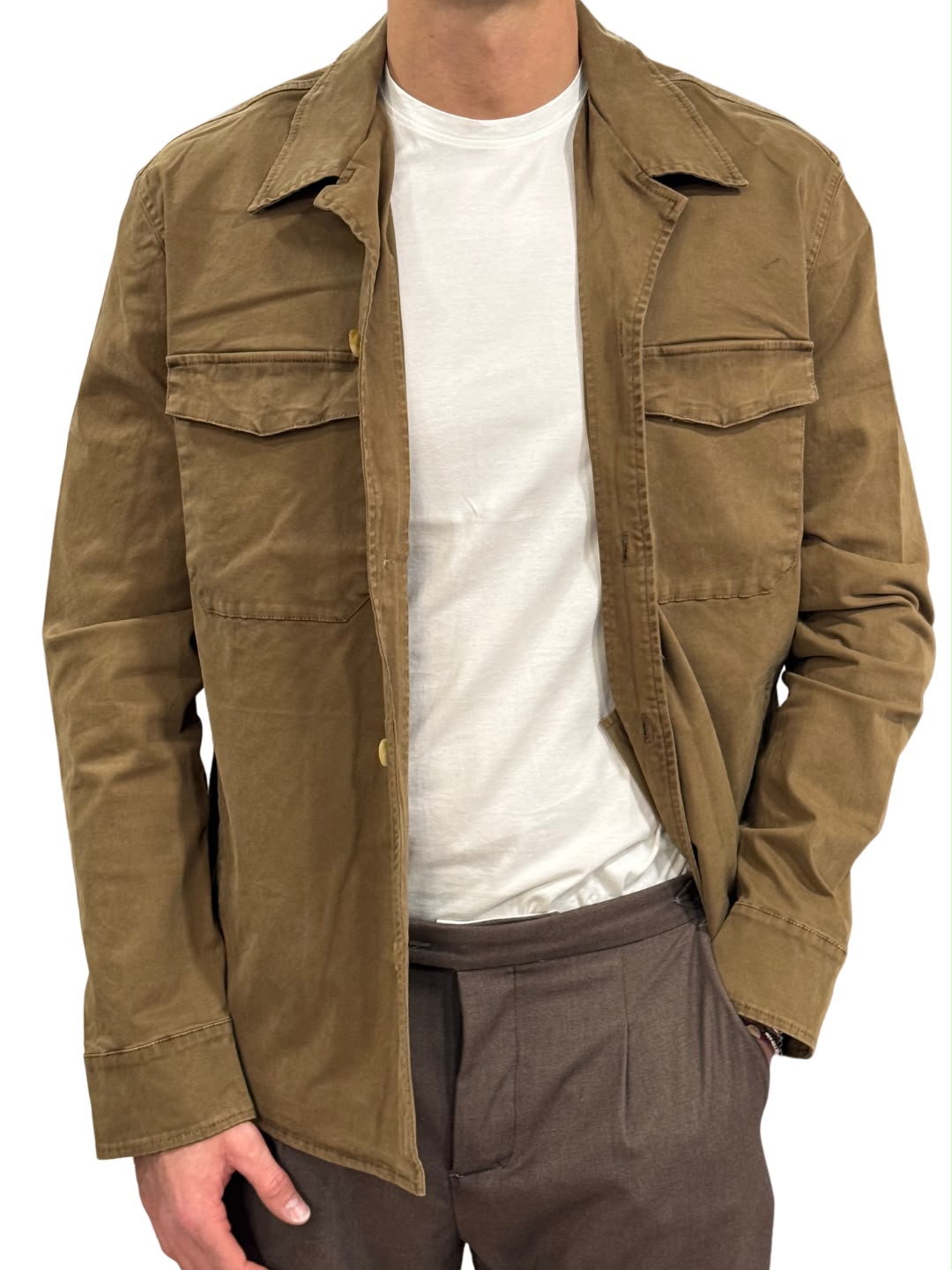 Giacca Camicia in Puro Cotone