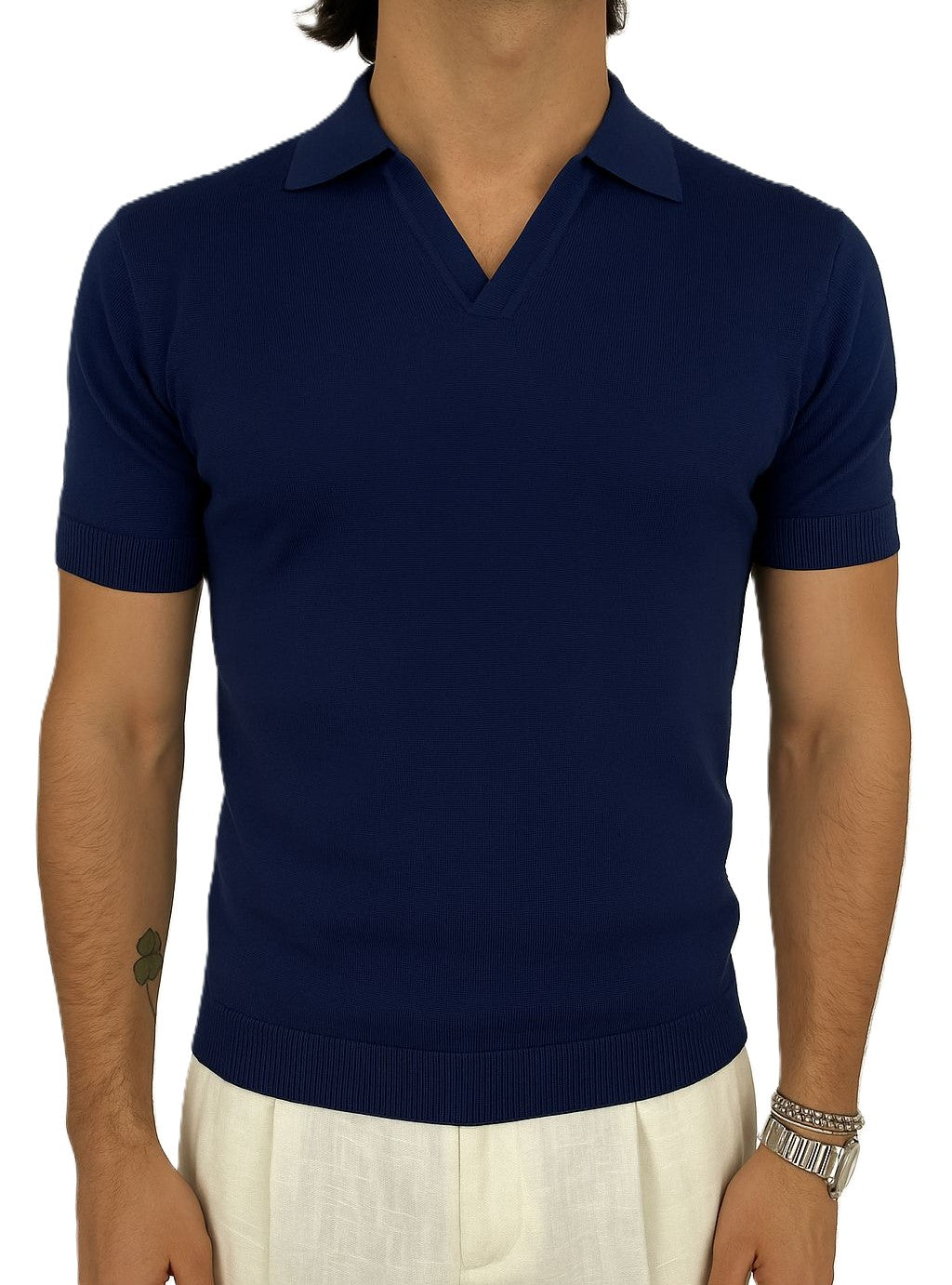 polo lino e cotone collo derby homeward