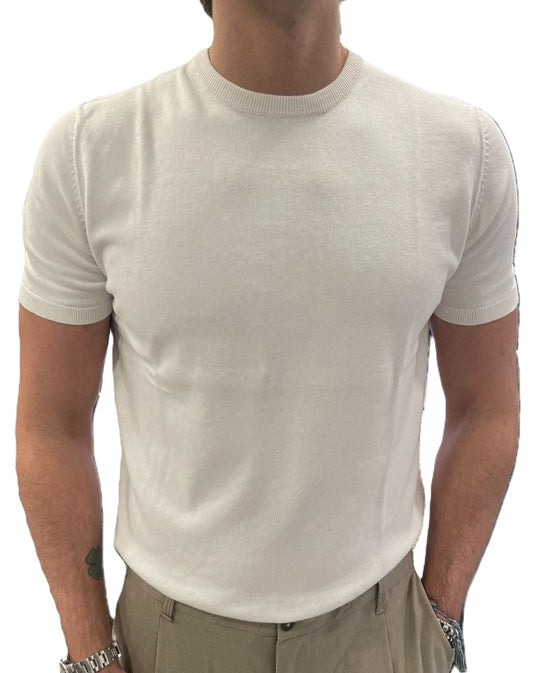 T-shirt in maglia impure puro cotone